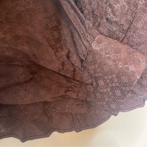 Janelle Mock Neck Cutout Top in Chocolate JONATHAN SIMKHAI STANDARD NWT XS - Picture 6 of 9